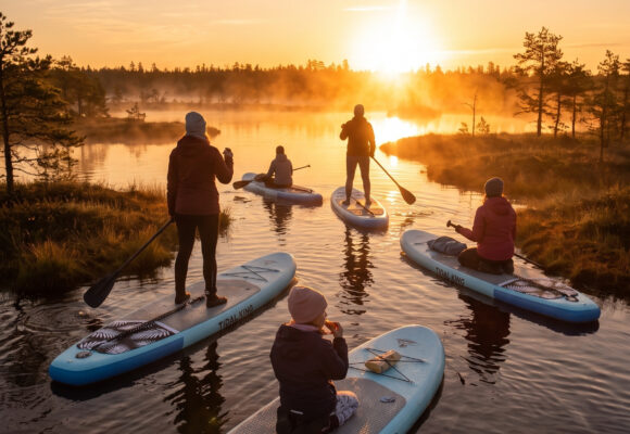 SUP saulriets purvā: Ķemeru tīrelis